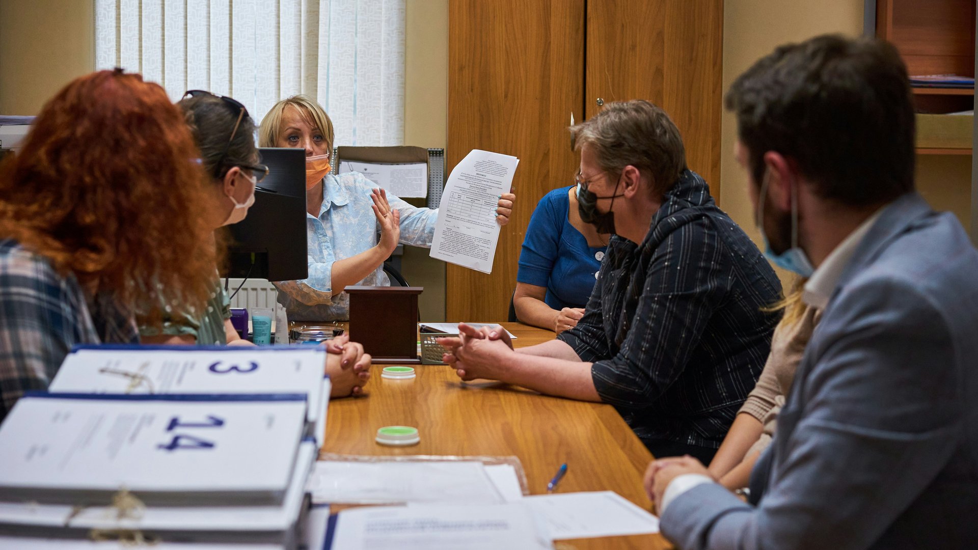 School staff in a training session